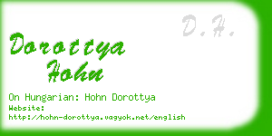 dorottya hohn business card